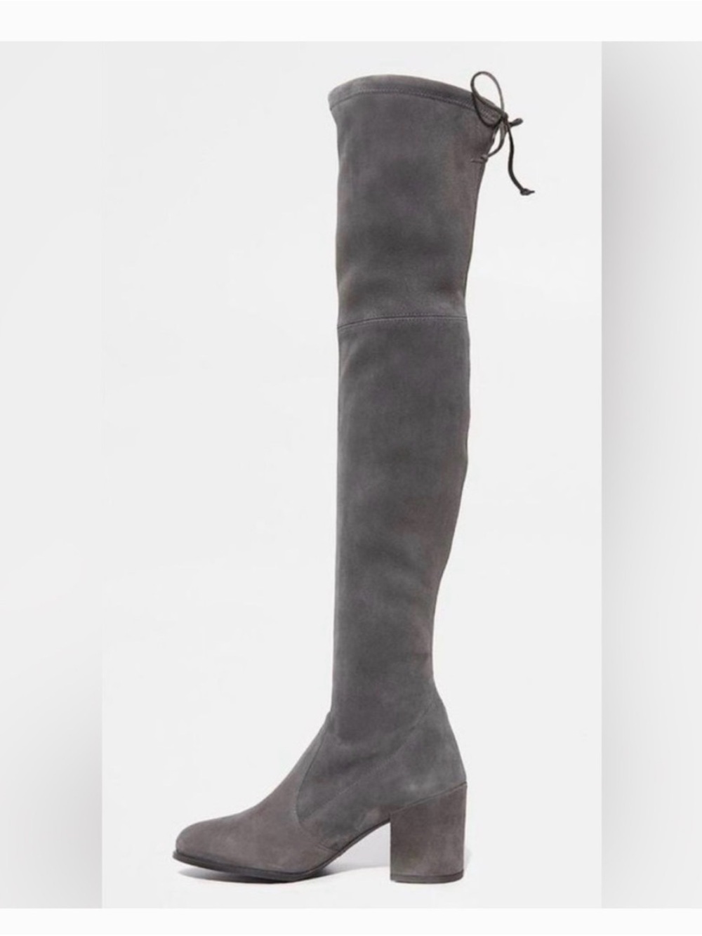 Stuart Weitzman Over-the-Knee Suede Boots in Gray